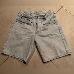Guess Light Blue Jean Shorts with Studs